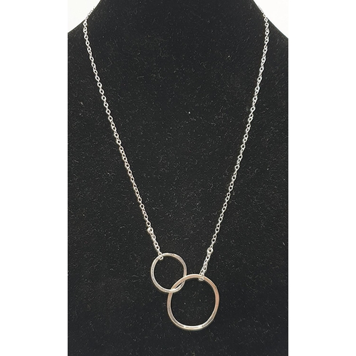 838 - PRESENTED AS A SILVER (925) 40cm NECKLACE (Boxed)