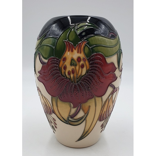 897 - MOORCROFT 18cm VASE (Shape No 102/7)  IN THE ANNA LILY DESIGN By Designer Nicola Slaney.R.R.P. £360.... 