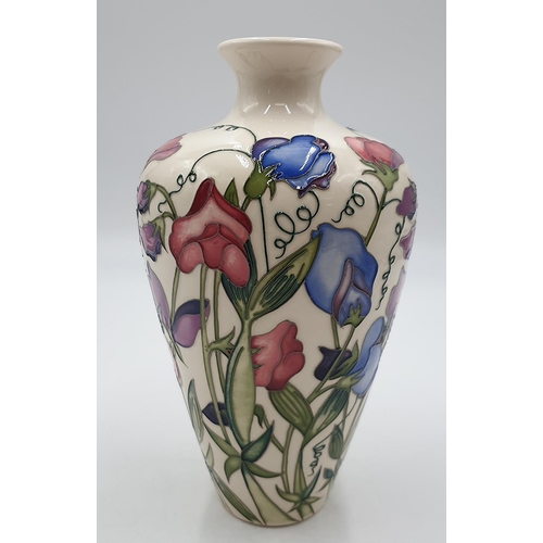 898 - MOORCROFT 23cm VASE (Shape No 72/9) IN THE SWEETNESS DESIGN By Designer Nicola Slaney.R.R.P. £520.00... 