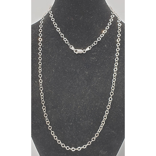 90A - PRESENTED AS A SILVER (925) 80cm LADIES LONG CHAIN (Total Weight 6.32 Grams)