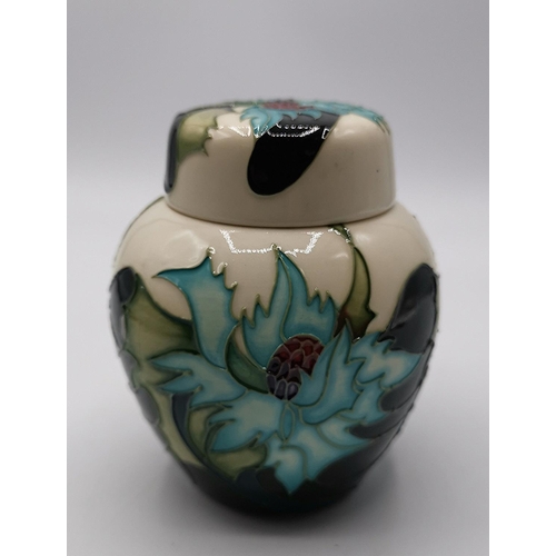 921 - MOORCROFT 11cm GINGER JAR And COVER (Red Dot)