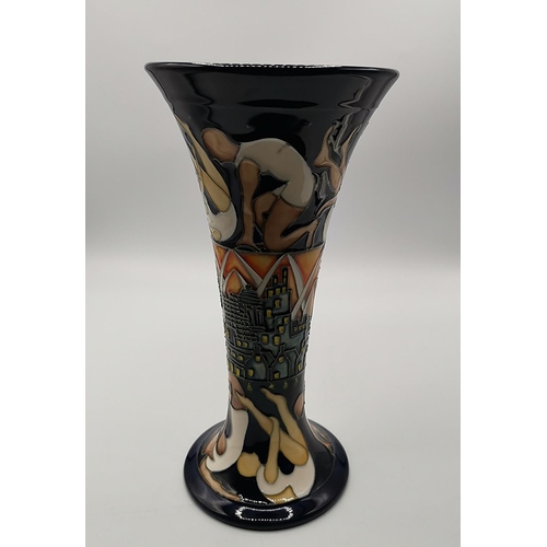 922 - MOORCROFT 22cm VASE (Red Dot)