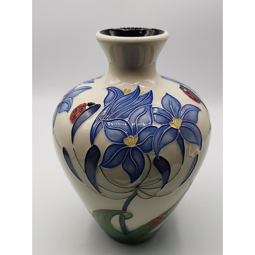 925 - MOORCROFT 18.5cm VASE 2005 (Red Dot)