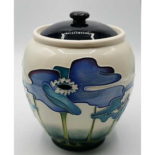 938 - MOORCROFT 15cm LIDDED POT 2009 (Red Dot)