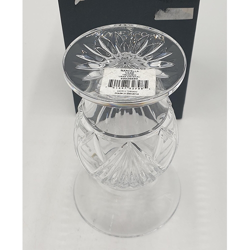 953 - WATERFORD CRYSTAL 15cm FOOTED VASE IN THE MARCELLA DESIGN (Original Box)