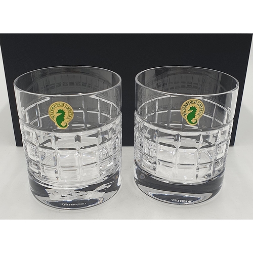 956 - WATERFORD CRYSTAL (Boxed Set Of Two) TUMBLERS IN THE LONDON DESIGN