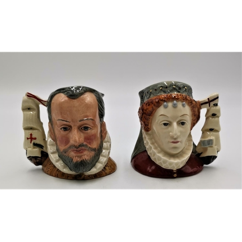 968 - ROYAL DOULTON PAIR Of CHARACTER JUGS 11.5cm 