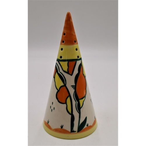 974 - HERON CROSS POTTERY 13.5cm CONICAL SUGAR SHAKER 