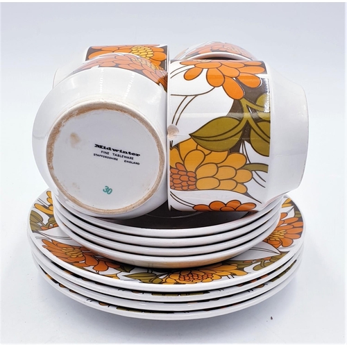 691 - MIDWINTER POTTERY TRIOS (4) C1960/70s (1 Cup Is Chipped)