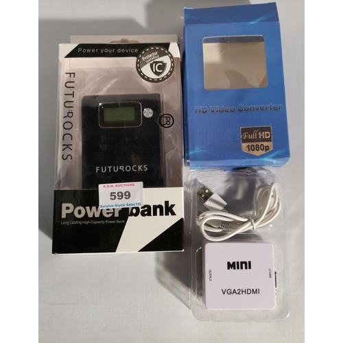 599 - HD VIDEO CONVERTER AND POWER CHARGING BANK