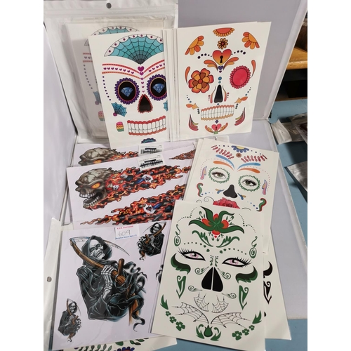 609 - SKULL STICKERS  (Qty Of)