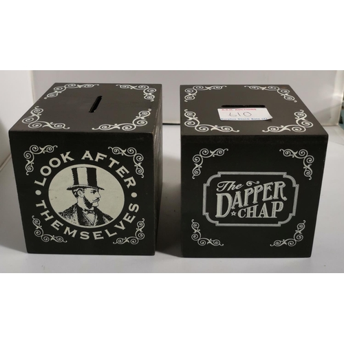 610 - DAPPER CHAP MONEY BOXES (2)