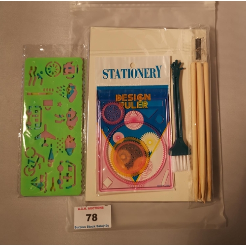 78 - STATIONARY SET WITH STENCILS,Etc