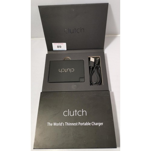 89 - CLUTCH THE WORLDS THINNEST PORTABLE CHARGER Compatible With IPhone iPad & Airpods