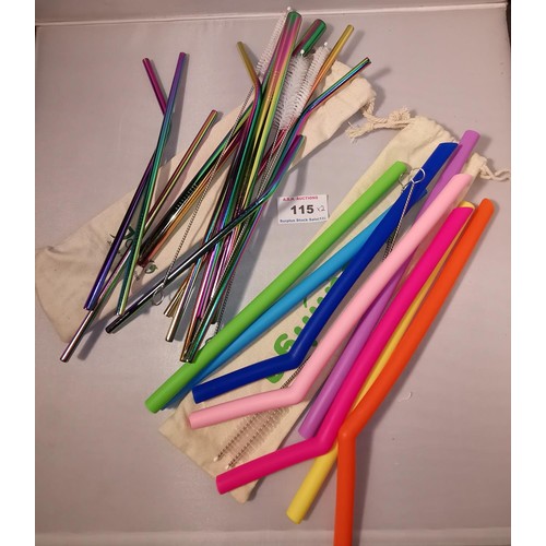 115 - REUSABLE STRAWS (2 Sets)