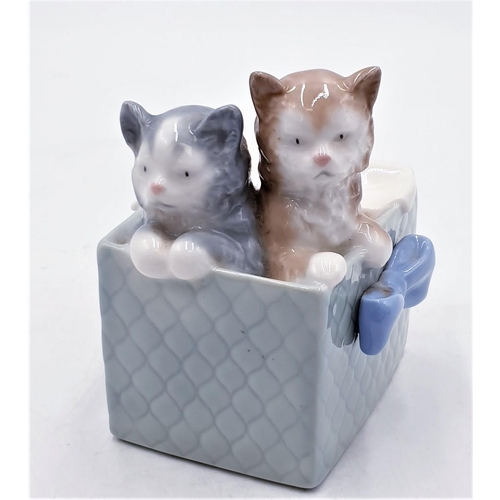 103 - LLADRO (Nao) MODEL OF KITTENS IN A BASKET