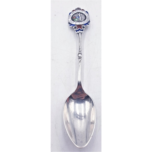 104 - PRESENTED AS A SOLID SILVER /ENAMEL BOER WAR LADYSMITH NADAL SPOON (Hallmarked for Birmingham 1901) ... 