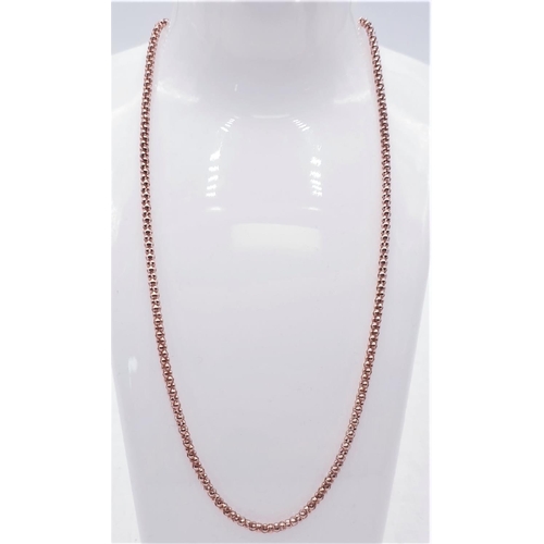 110 - PRESENTED AS A ROLLED GOLD GILT ON STERLING SILVER (925) BALL STYLE 45cm NECKLACE (Total Weight 6.20... 