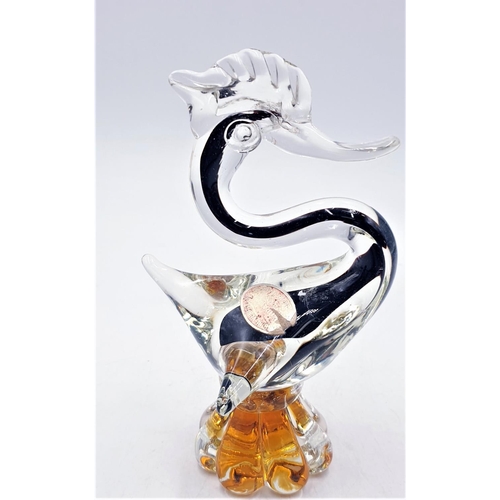 64 - MURANO GLASS 20cm MODEL OF A BIRD