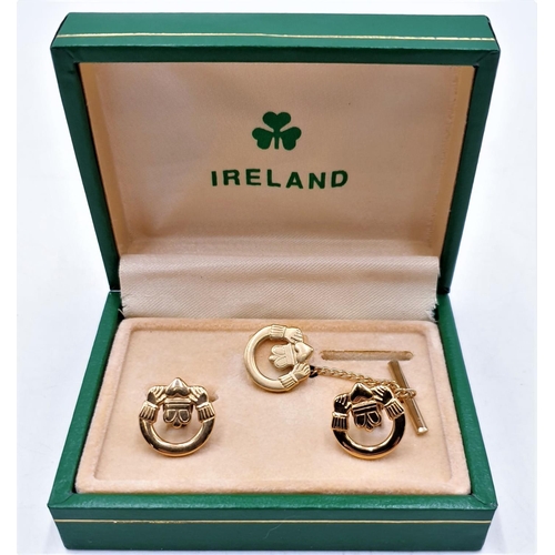 735 - IRELAND TIE-PIN & CUFFLINKS SET