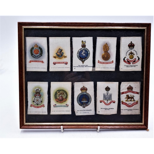 80 - FRAMED 27 cm X 22cm ARMY REGIMENT COLLECTABLE SILKS