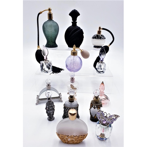 221 - PERFUME ATOMISERS And BOTTLES (14) (Various Sizes,Designs,Etc)