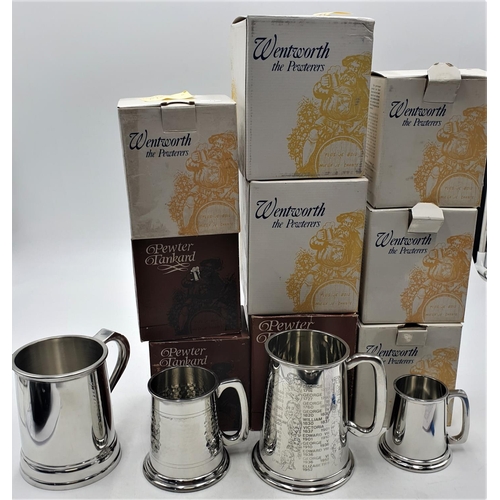 261 - PEWTER TANKARDS (10) (Boxed)