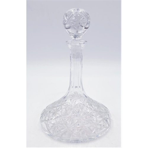 262 - CRYSTAL GLASS SHIPS DECANTER