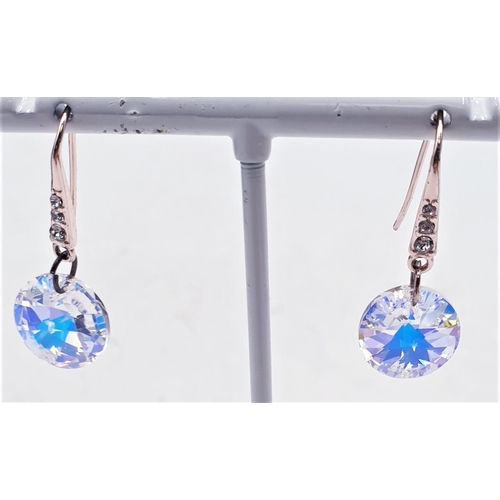 275 - PRESENTED AS A PAIR OF SILVER (925) / SWAROVSKI CRYSTAL EARRINGS (Boxed)