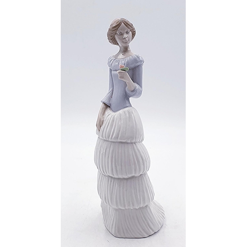 280 - MARCO GINER SPANISH 30cm FIGURINE 'LADY WITH  ROSE'