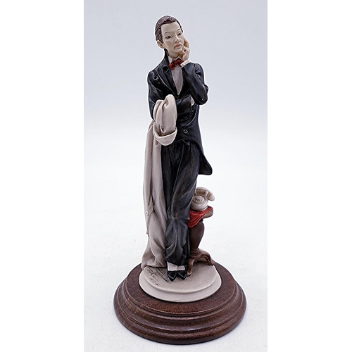 281 - CAPO DI MONTE 23cm FIGURINE (Signed & On Plinth)