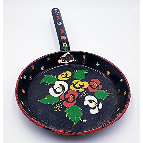 653 - BARGEWARE (Hand Painted) FRYING PAN(Please Note This Lot WILL NOT BE PACKED OR SHIPPED...PICK UP ONL... 