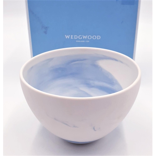 83 - WEDGWOOD JASPER WARE 17cm Dia SWIRL DESIGN BOWL  (Original Box)