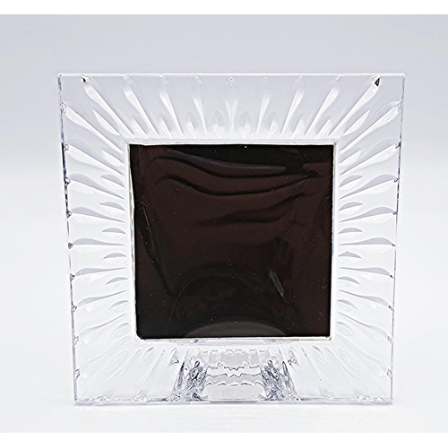 195 - WATERFORD CRYSTAL 12.5cm x 12.5cm PHOTO FRAME IN THE SHERIDAN DESIGN