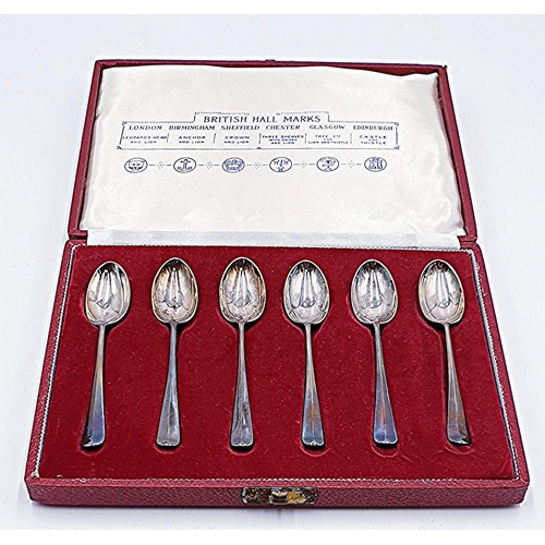 236 - PRESENTED AS A (Boxed Set Of Six) SILVER (Hallmarked) TEASPOONS (Each Spoon Has A Different City Hal... 