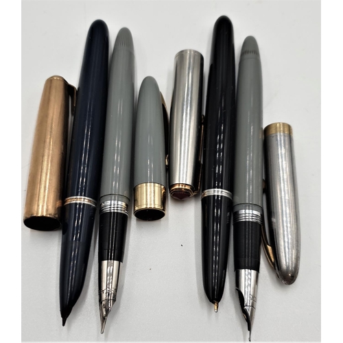 275 - SHEAFFER FOUNTAIN PENS (2) Plus PARKER No 51 FOUNTAIN PENS (2)