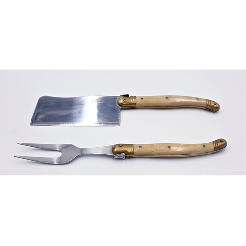 279 - LAGUIOLE (France) FORK And CLEAVER (With Bee Icon).
(Manufactured In The French Village Of Laguiole ... 