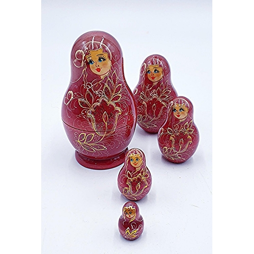 379 - RUSSIAN FIVE Piece MATRYOSHKA DOLL SET 
(Matryoshka dolls; also known as babushka dolls, stacking do... 