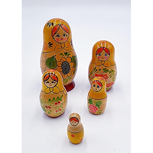 380 - RUSSIAN FIVE Piece MATRYOSHKA DOLL SET 
(Matryoshka dolls; also known as babushka dolls, stacking do... 