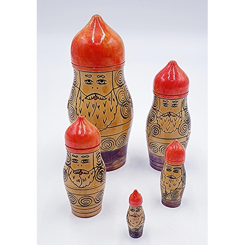 382 - RUSSIAN FIVE Piece MATRYOSHKA DOLL SET 
(Matryoshka dolls; also known as babushka dolls, stacking do... 