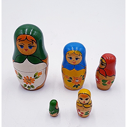 383 - RUSSIAN FIVE Piece MATRYOSHKA DOLL SET 
(Matryoshka dolls; also known as babushka dolls, stacking do... 