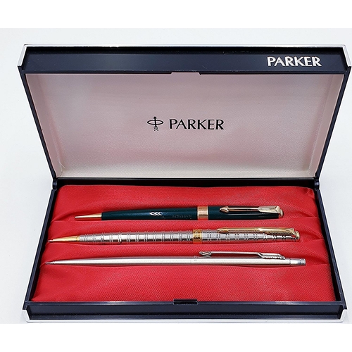 415 - PARKER PENCILS (3) IN CASE