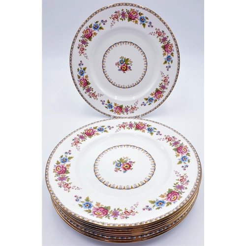 100 - ROYAL GRAFTON CHINA 27.5 cm Dia DINNER PLATES (8)