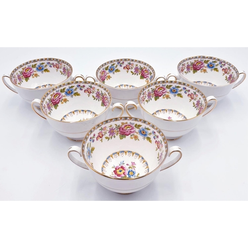 105 - ROYAL GRAFTON CHINA 11 cm Dia SOUP BOWLS (6)