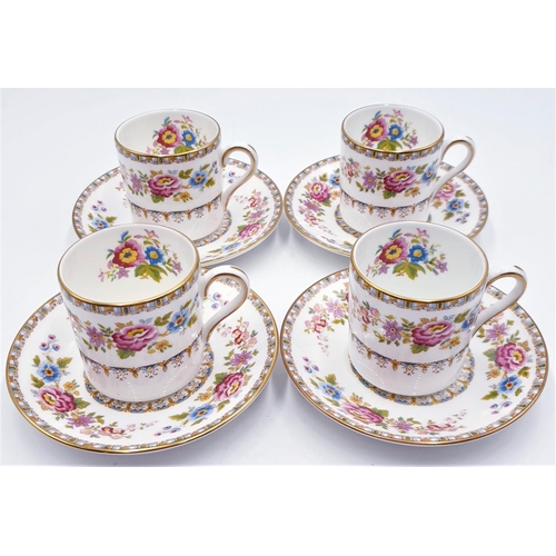 106 - ROYAL GRAFTON CHINA COFFEE CUPS And SAUCERS  (4)