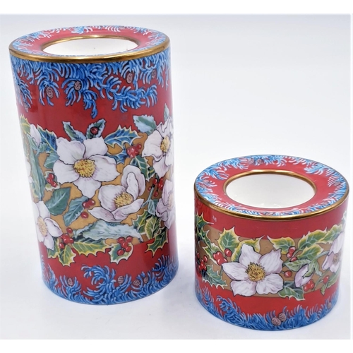 38 - HALCYON DAYS CANDLE HOLDERS (2)