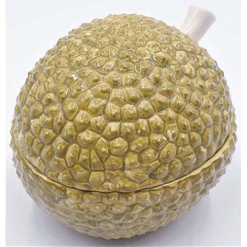 440 - ISLAND WORCESTER LIDDED POT IN FORM OF A BREADFRUIT From Jamaica Early Production Piece When They St... 