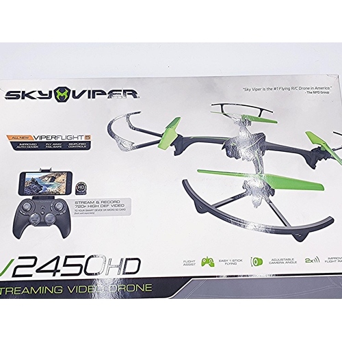 48 - SKY VIPER (V2450HD) STEAMING VIDEO DRONE (Tested and Found To Be Working When Photographed) (Origina... 