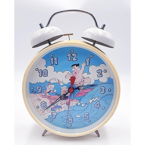 50 - HANNA BARBERA PRODUCTIONS Inc 1989 HUGE 22cm Dia TWIN BELL ALARM CLOCK 