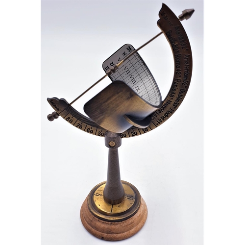 6 - EQUATORIAL QUADRANT 19 cm (Portable Sundial) (With Instructions)